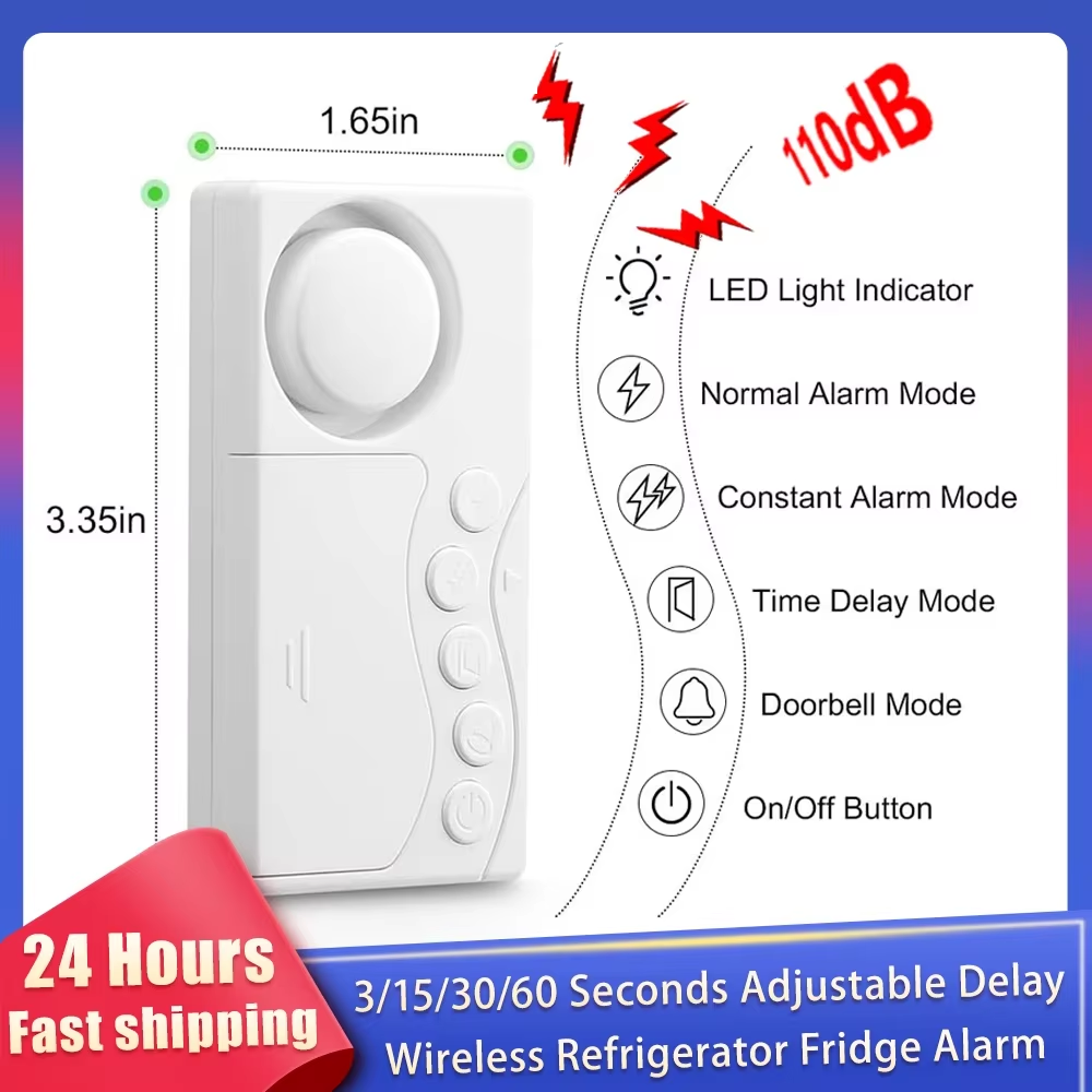 Wireless Door Sensor - 지연 3/15/30/60 초 조정 가능한 지연