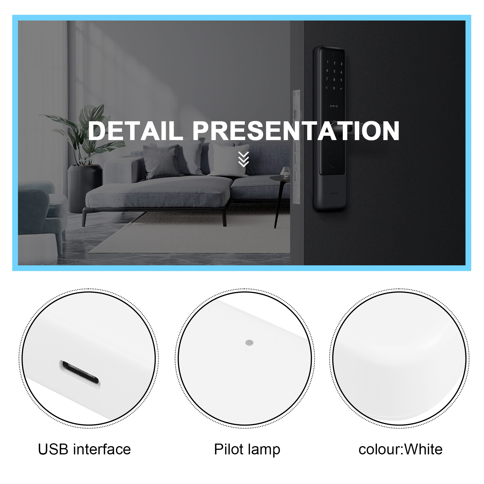 Smart Home Door Lock - 블루투스 와이파이 게이트웨이 지문 비밀번호 스마트